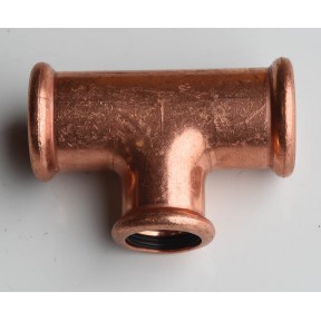 Copper press-fit equal tee